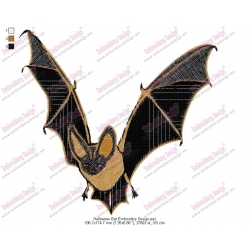 Halloween Bat Embroidery Design